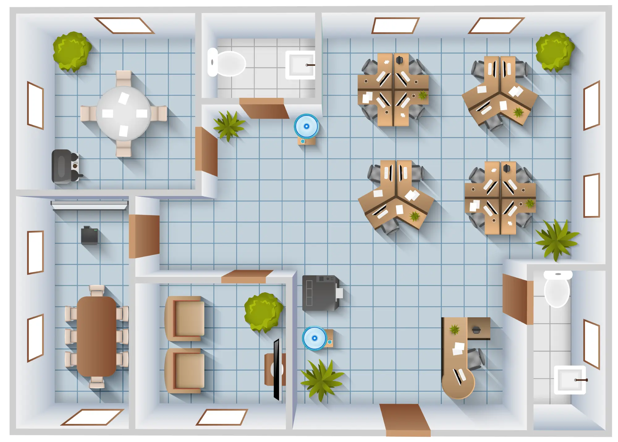 Space management floor plan